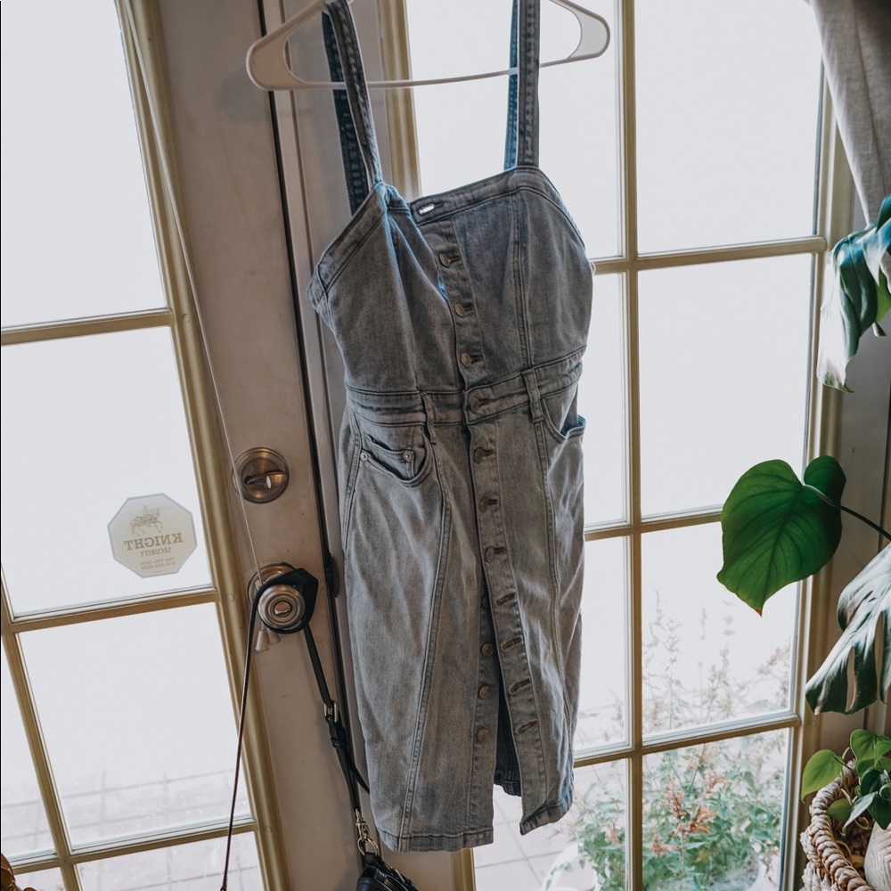 Free People Denim - Jean dress with adjustable buttons